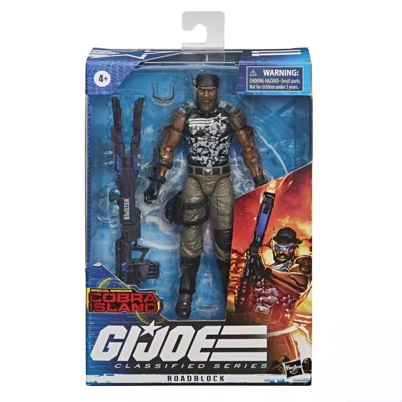 Original Hasbro G.I. Joe Classified Series COBRA ISLAND Roadblock Anime Figure Model Toys Ornaments