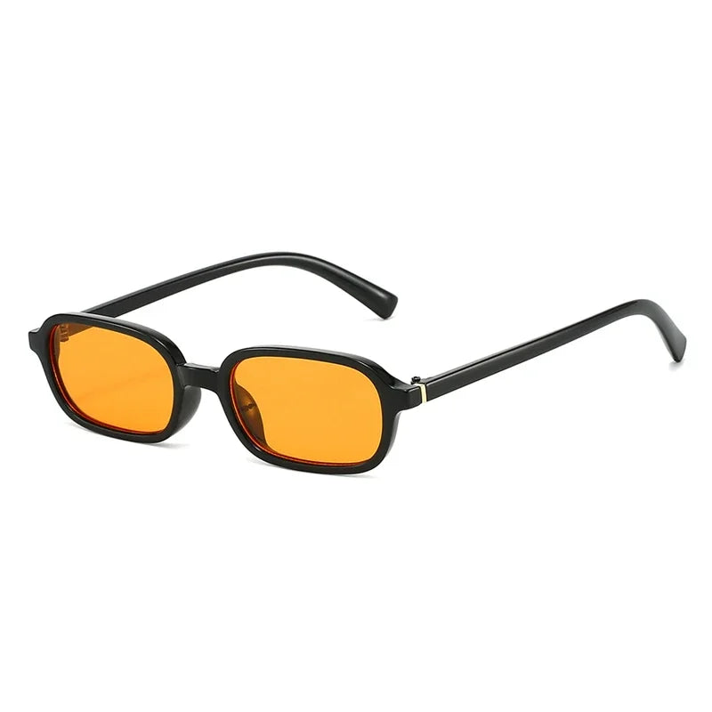 JNPCXI New Vintage Small Rectangle Sunglasses Women Shades UV400 Fashion Men Sun Glasses Clear Lens Frame