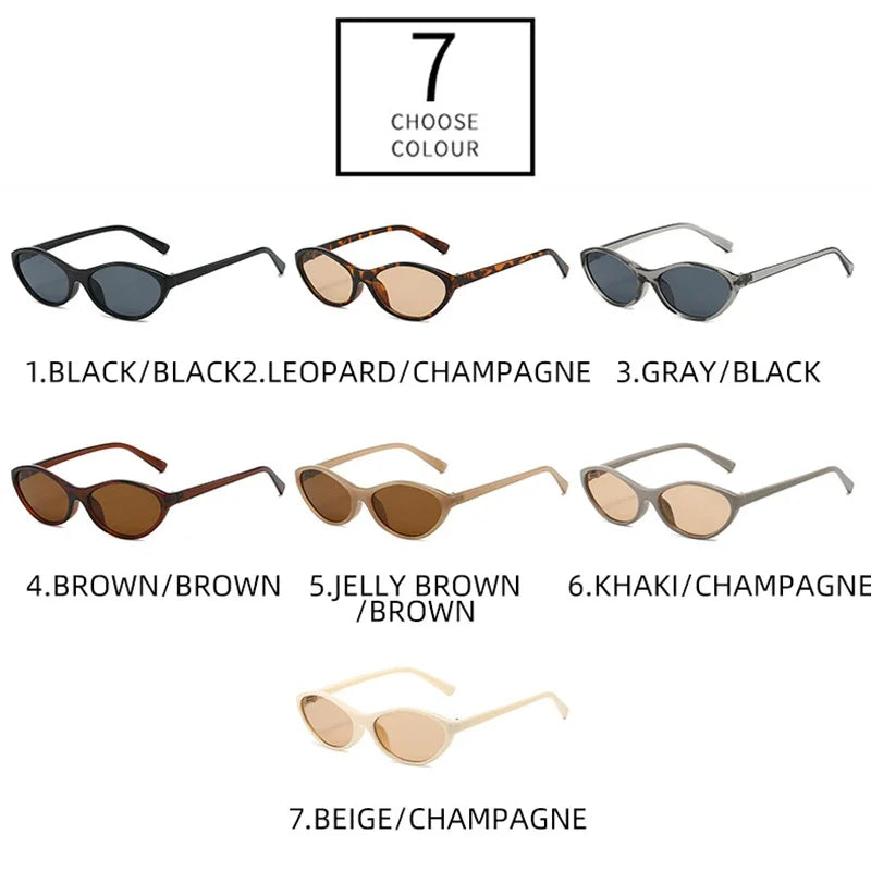 JNPCXI New Retro Cat Eye Sunglasses Shades UV400 Women Fashion Jelly Tea Sun Glasses