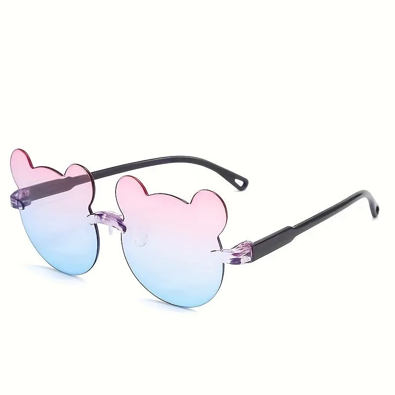 6/4 Cute Box and Bear Ear Cat Eye Shaped Fashionable Activity Glasses, Suitable for Pool Parties, Birthday Gifts