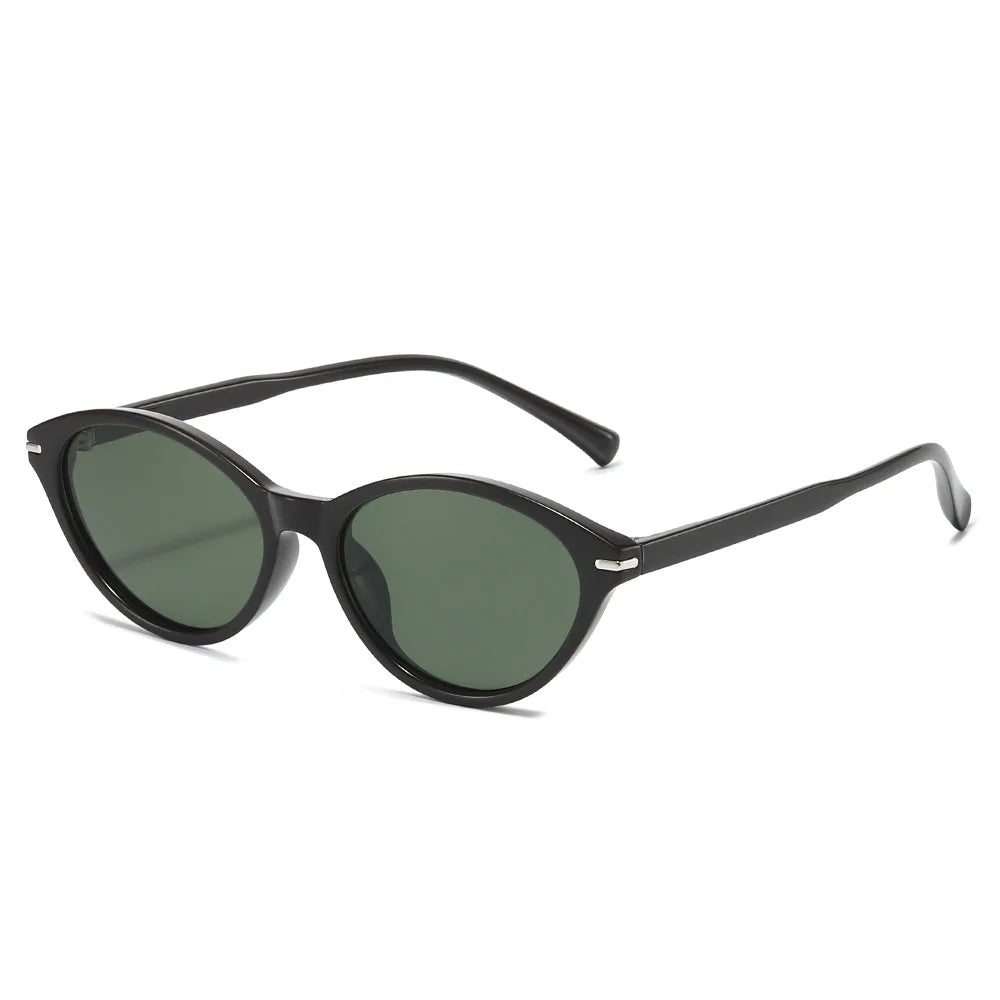 JNPCXI TR90 Fashion Oval Sunglasses Women Retro Punk Gradient Shades UV400