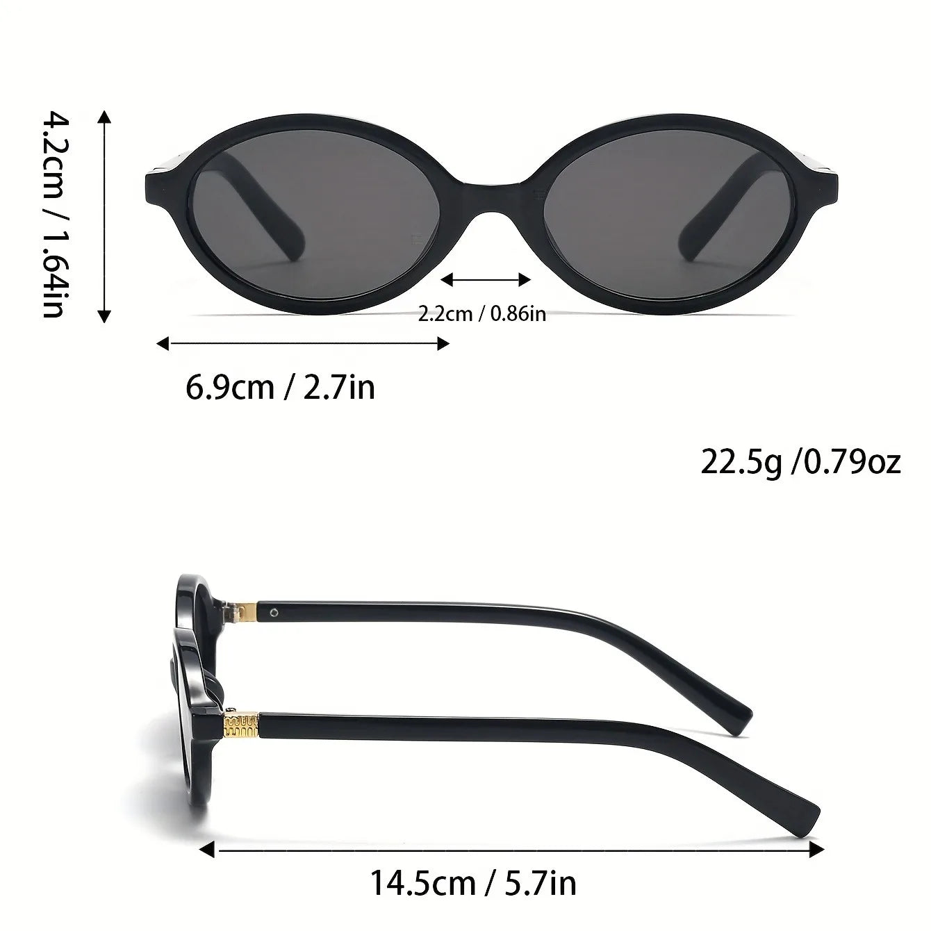 A Pair of Oval Retro PC Glasses for Men and Women with A Small Face Design/versatile for Multiple Indoor Scenes