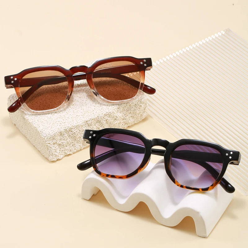 JNPCXI Fashion Square Sunglasses Women Men Vintage Trend Luxury Eyeglass Frame Male Female Glasses Frame UV400