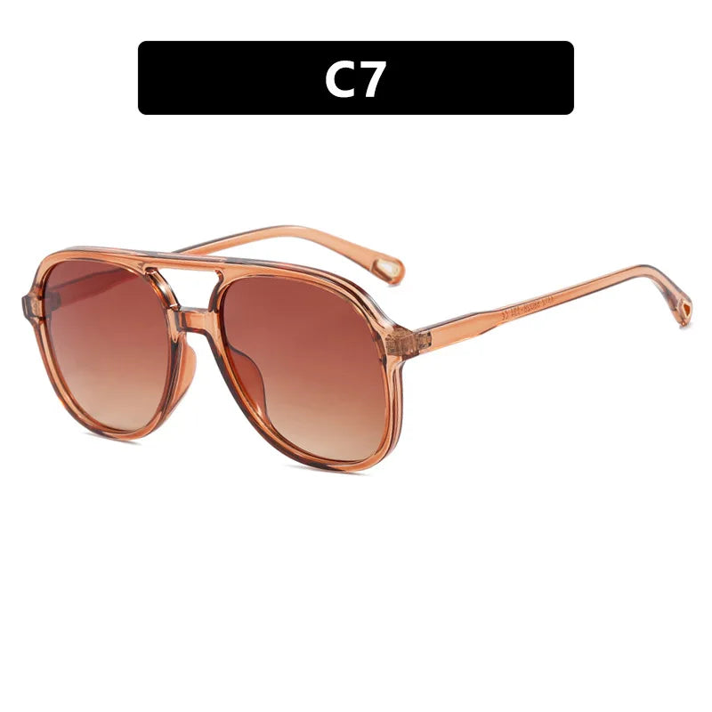 JNPCXI Retro Sunglasses Men Women Square Pilot Sunglasses Vintage Trendy Plastic Frame Sun Glasses