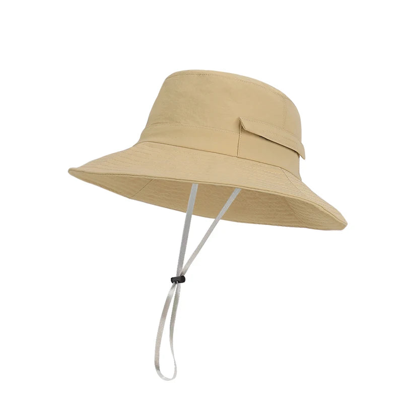 6153-New spring and summer style outdoor sun hat for men - hiking, fishing, camping, sun protection hat, wide brimmed boater hat