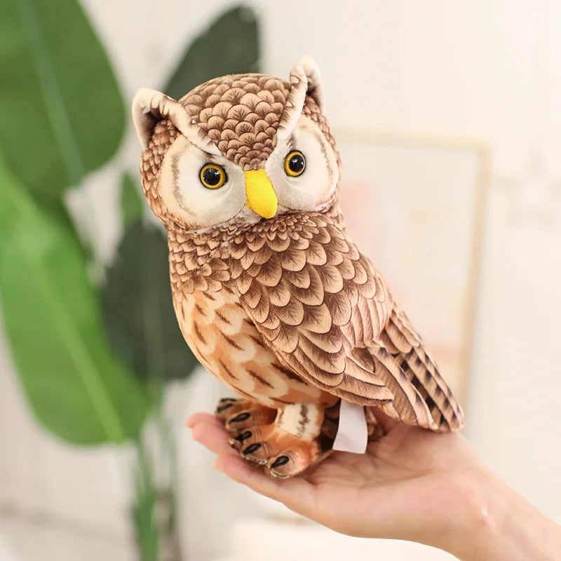 Simulation Owl Plush Toys Soft Stuffed Lifelike Pelicans Doll Pretty Desktop Pigeon Pets Funny Children Props Birthday Gift