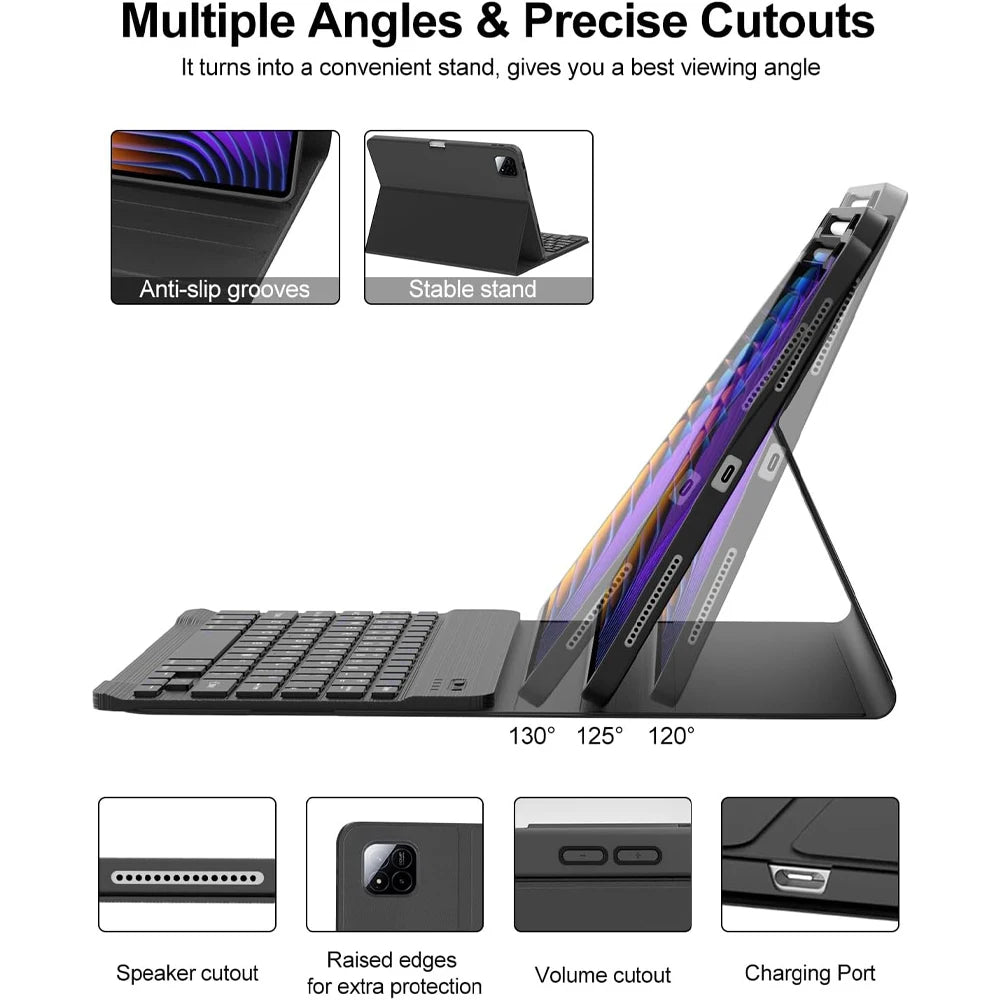 Xiaomi Pad 7 11.2 inch, Bluetooth Touch keyboard + case, Xiaomi Multi Lanaguage