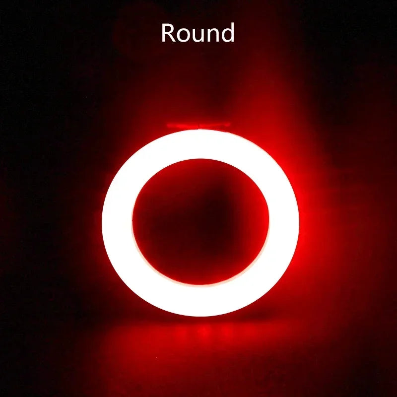 Bike Heart Shape Tail Light USB Rechargeable Mountain Bicycle Rear Lamp Waterproof MTB Taillight 5 Mode Cycling Night Safety