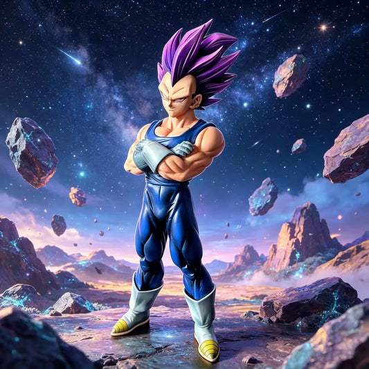 27cm/10.63inch Dragon Ball Z Majin Vegeta Figure Ultra Vegeta Super Saiyan Action Figures YJ Statue Collection Model Toys Gifts