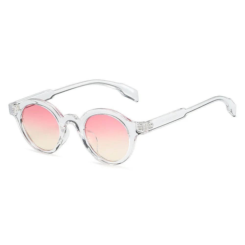 JNPCXI Retro Small Round Women Sunglasses Fashion Gradient Shades UV400 Punk Men Yellow Green Sun Glasses