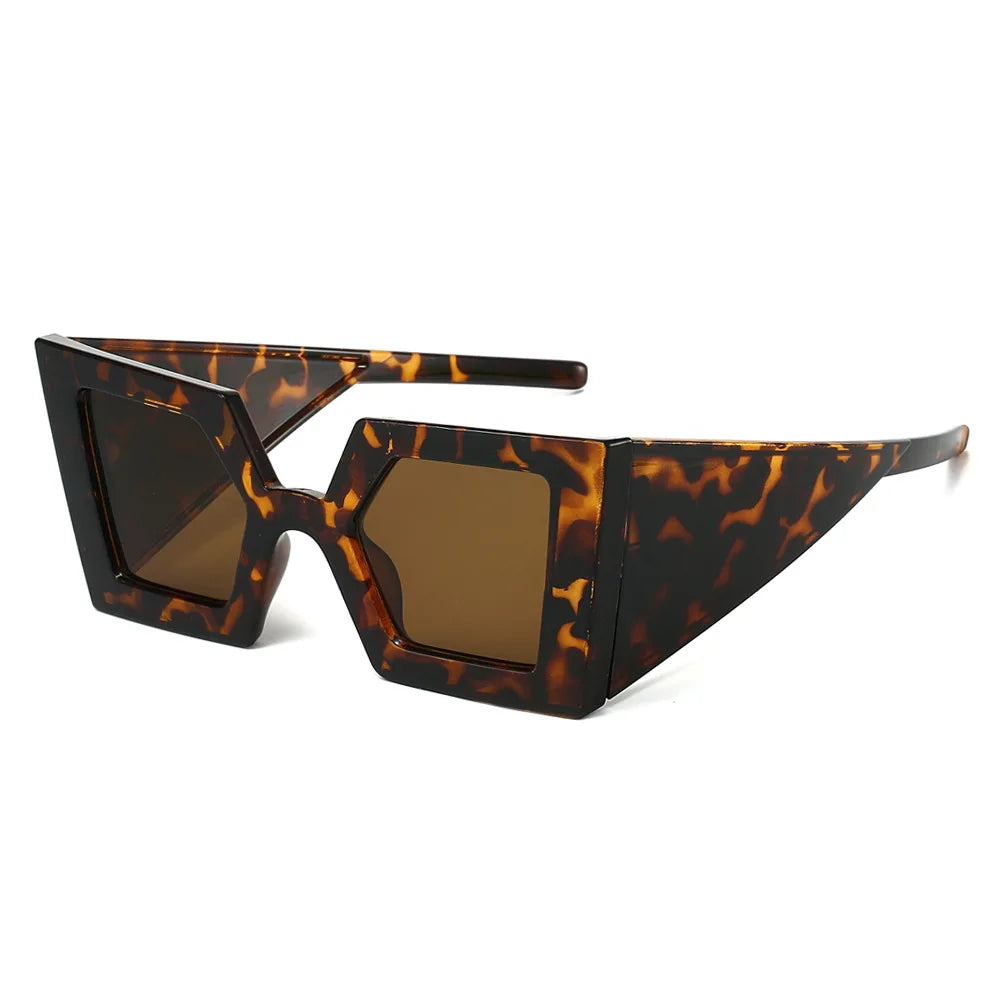 JNPCXI New Y2K Punk Square Sunglasses Women Luxury Big Frame Vintage Sun Glasses For Ladies Fashion Outdoor Shades UV400