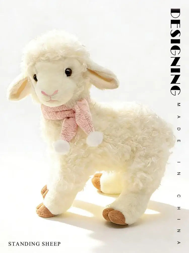 The latest cute standing lamb doll Kawaii stuffed plush toy doll cartoon anime cute children's birthday holiday gift doll