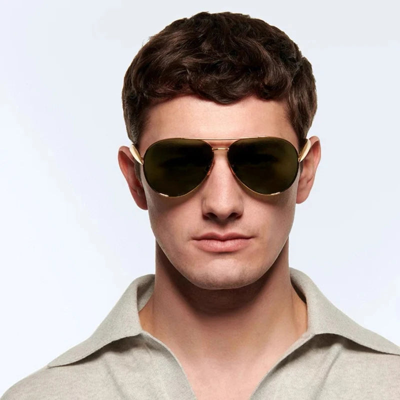 JNPCXI New Y2k Vintage Metal Pilot Sunglasses for Women Men Punk Popular Outdoor Driving Luxury Sun Glasses Shades UV400