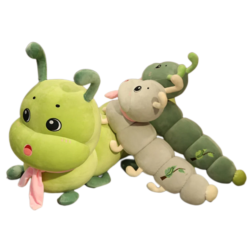80cm Colorful Caterpillar Plush Toy Silkworm Baby For Soft Hold Pillow Doll Boys Girls High Quality Peluche Cushion New Gifts