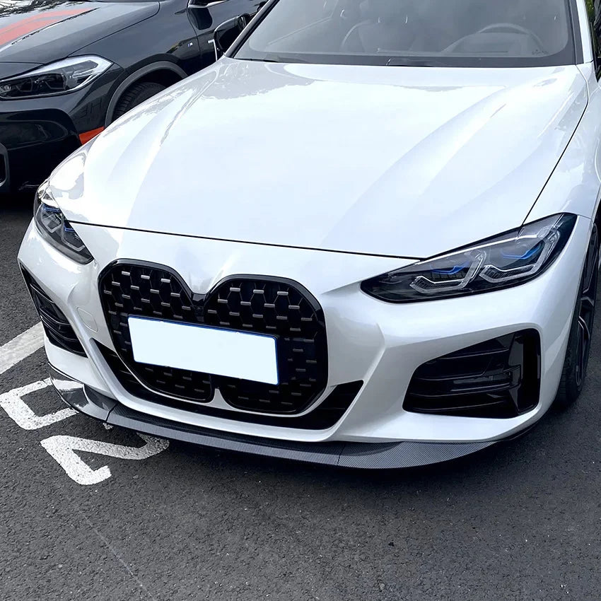 For BMW 4 Series G22 G26 420i 430i I4 M50 M Sport 2020-2025 Car Front Bumper Spoiler Lip Diffuser Splitter Body Kit Gloss Black