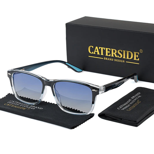 CATERSIDE TR90 Polarized Sunglasses Men Square Ultralight Fashion Sun Glasses Women's Brand Driving Party Sports Glasses Gift