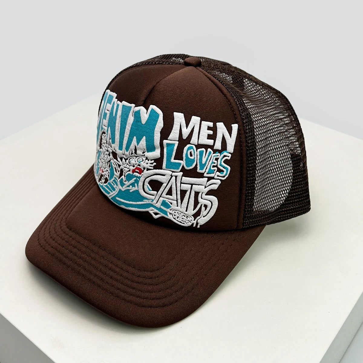 New Unisex 3D Printed Colored Letter Personal Baseball Hats Sunshade Hip Hop Breathable Color Block Trucker Caps Mesh Versatile