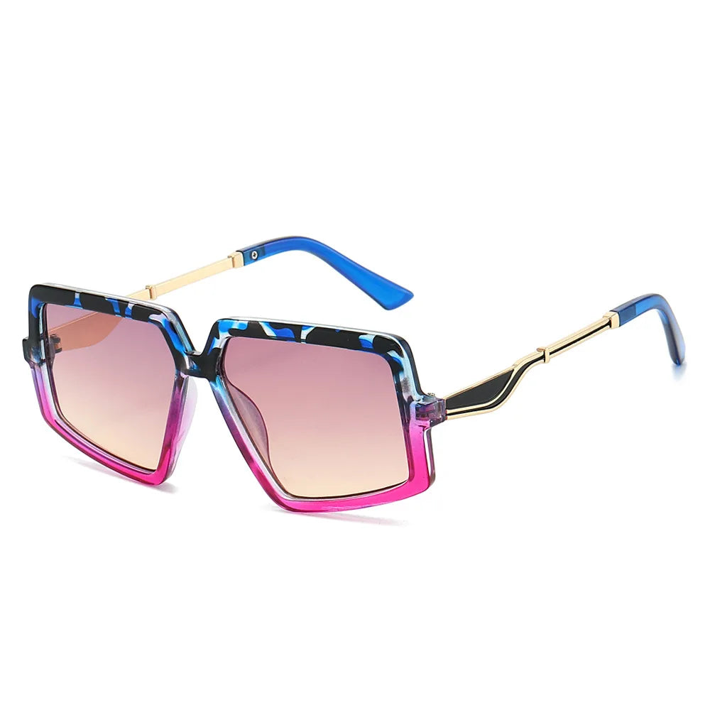 JNPCXI New 2026 Square Sunglasses Women Fashion Gradient UV400 Retro Rivets Candy Color Trending Men Sun Glasses