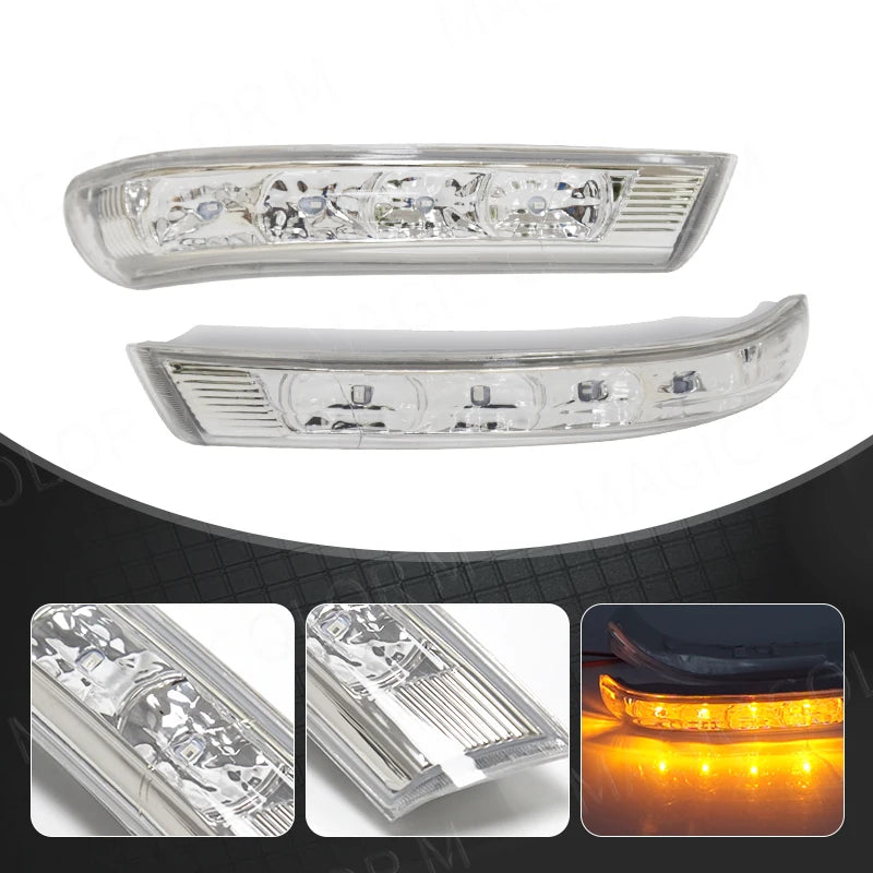 Side Rear View Mirror Turn Signal Lamp Blicker For Hyundai Santa Fe Fantafe Veracruz IX55 2007-2012 LED Repeater Light Rearview
