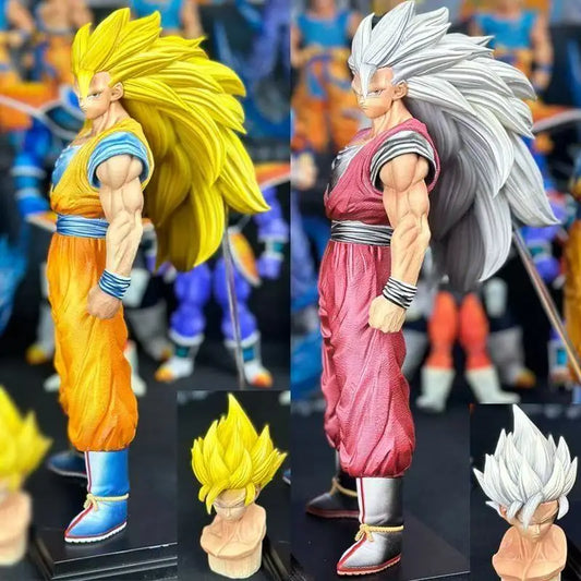 YS Statue 33cm/12.99inch Dragon Ball Z Ssj3 Son Goku Figure Ssj2 Goku Action Figure Pvc Statue Collection Model Toys Gifts