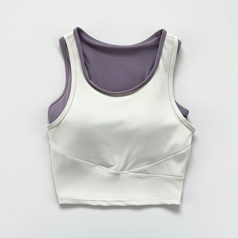 New design of women's yoga fitness tops, sports bras and fashionable yoga sports vests