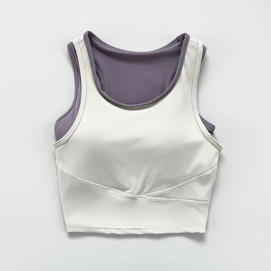 New design of women's yoga fitness tops, sports bras and fashionable yoga sports vests