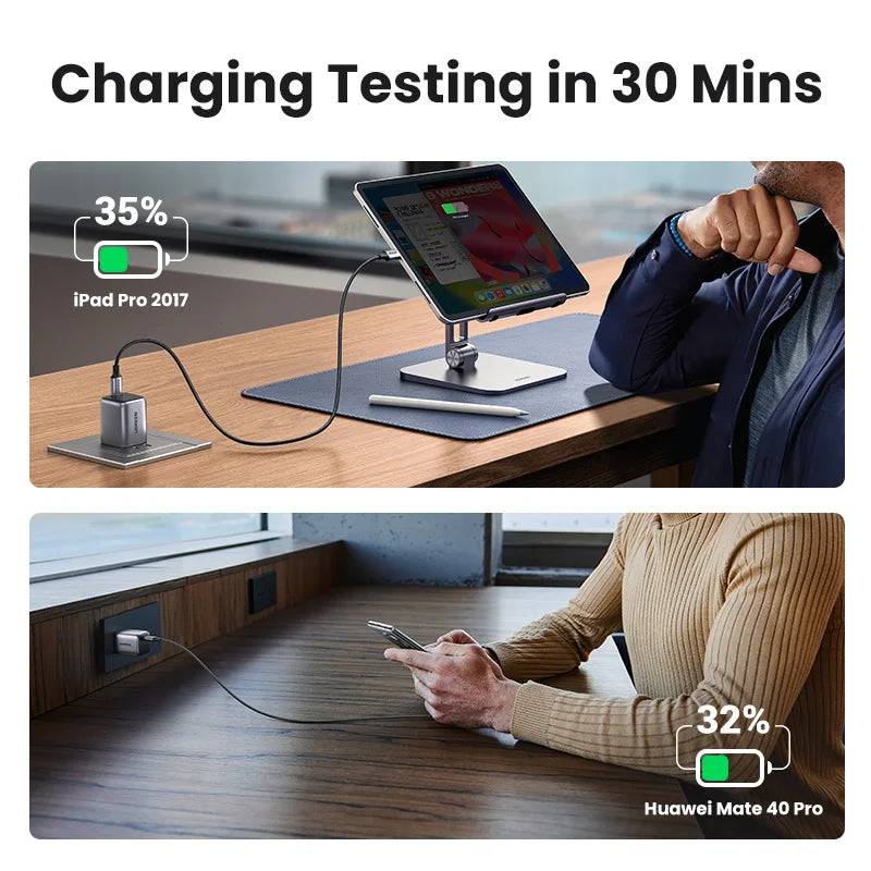 30W Fast Charger 1m 100W Cable iPhone 15 14 13 iPad Pro Samsung Xiaomi USB C