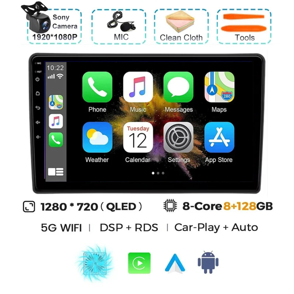 For Citroen C5 2008 2009 2010 2011-2017 Android 15 Carplay Auto Car Radio Multimedia Video Player Navigation GPS No 2Din 2 Din