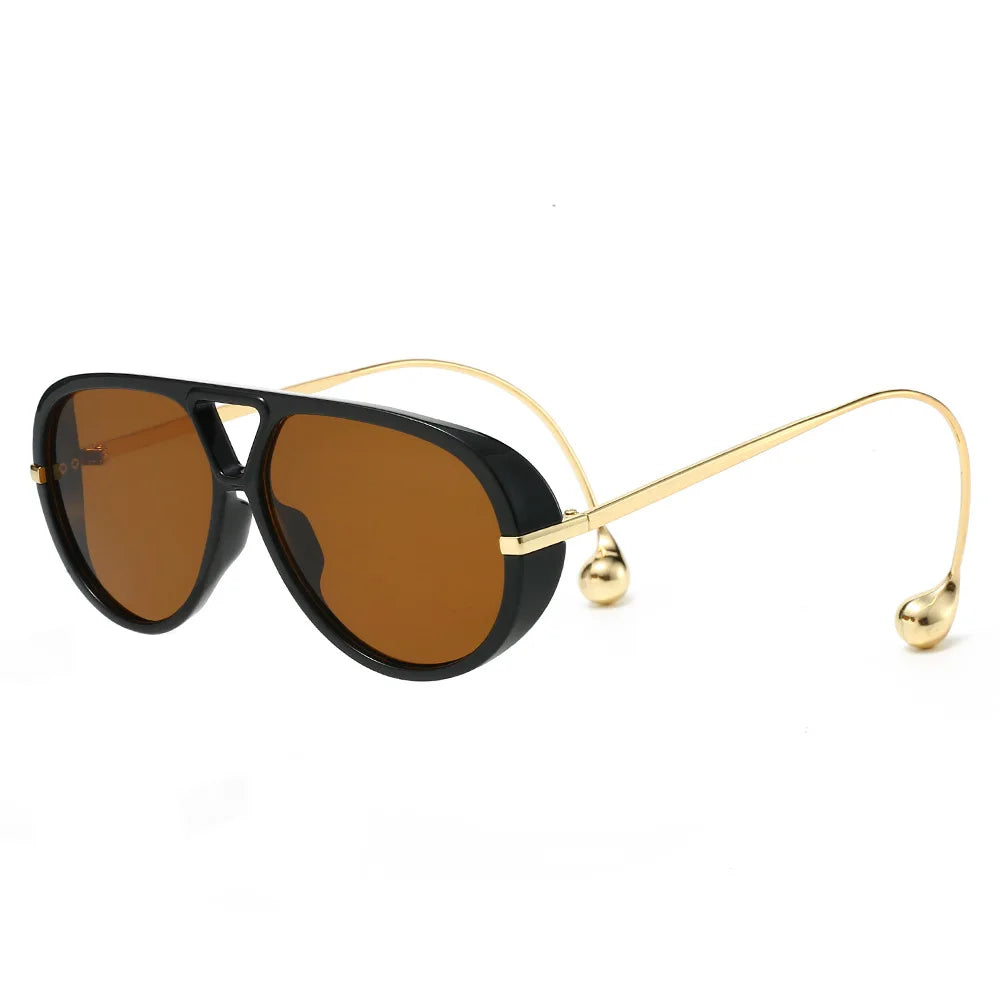 JNPCXI Oversize Unique Pilot Sunglasses Fashion Punk Sun Glasses Shades UV400