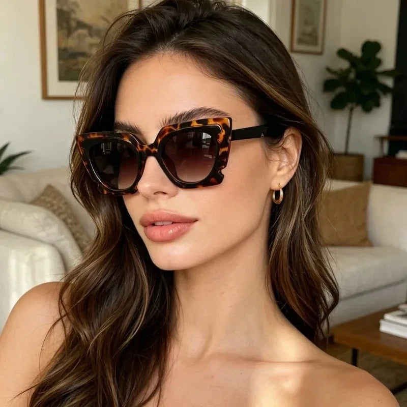 JNPCXI Vintage Cat Eye Sunglasses Woman Brand Designer Retro Square Sun Glasses Female Eyewear Fashion Driving Shades