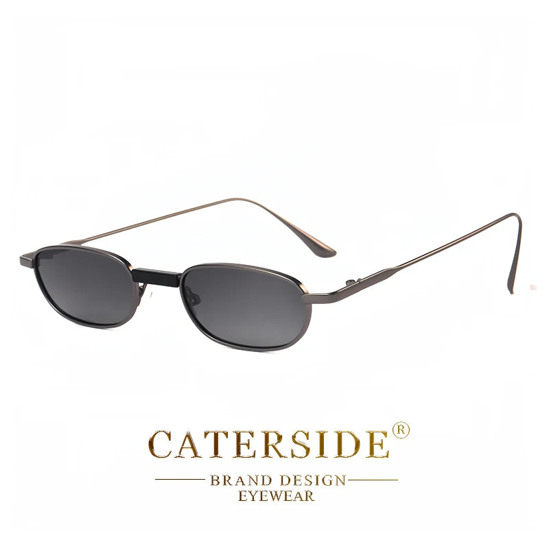 CATERSIDE Polarized Small Sunglasses Men Rectangle Punk Brand Design Sun Glasses for Women Driving Party Eyewear Holiday Gifts