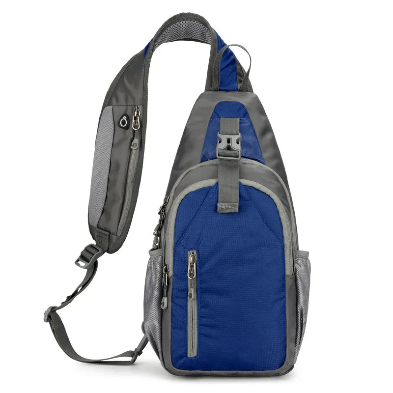 Outdoor Leisure Shoulder Chest Bag, Sports Waterproof Backpack, Suitable for Both Men and Women, Mobile Phone Storage Bag