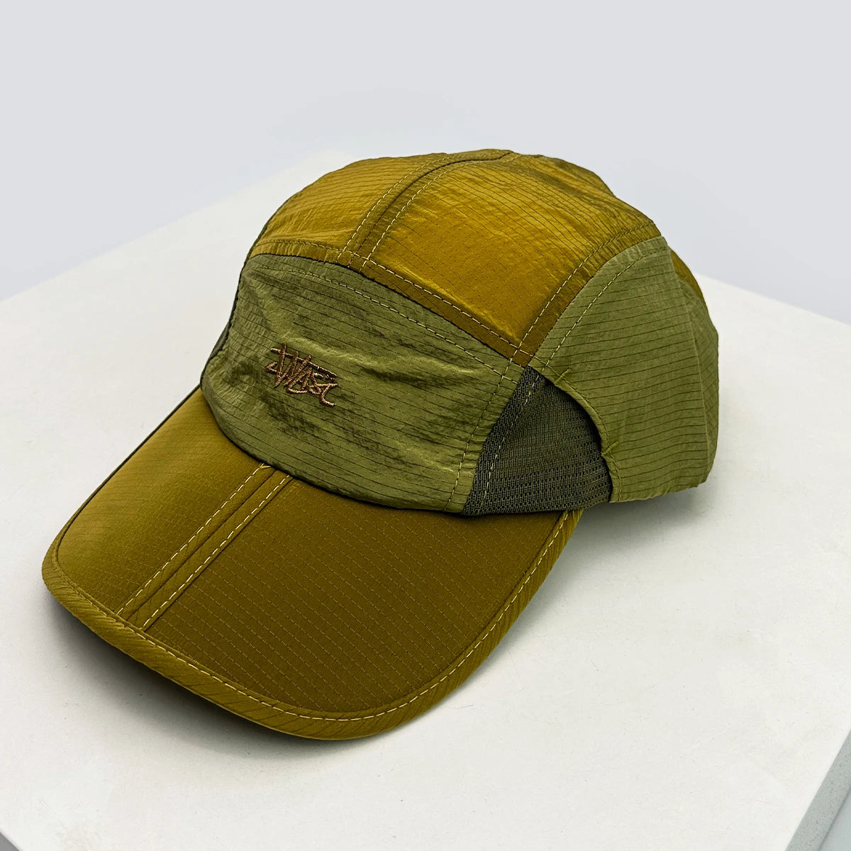 New Unisex Outdoor Letter Embroidery Baseball Hats Color Block Sunshade Quick Drying Breathable Peaked Caps Versatile Personal
