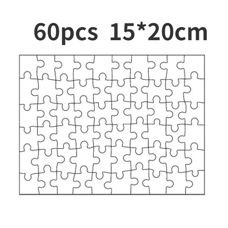 Wooden Jigsaw Puzzles for Adults Kids Toys Painting Drawing Blank Coloring Kidcraft Toy Special-shaped Rounded Rectangular