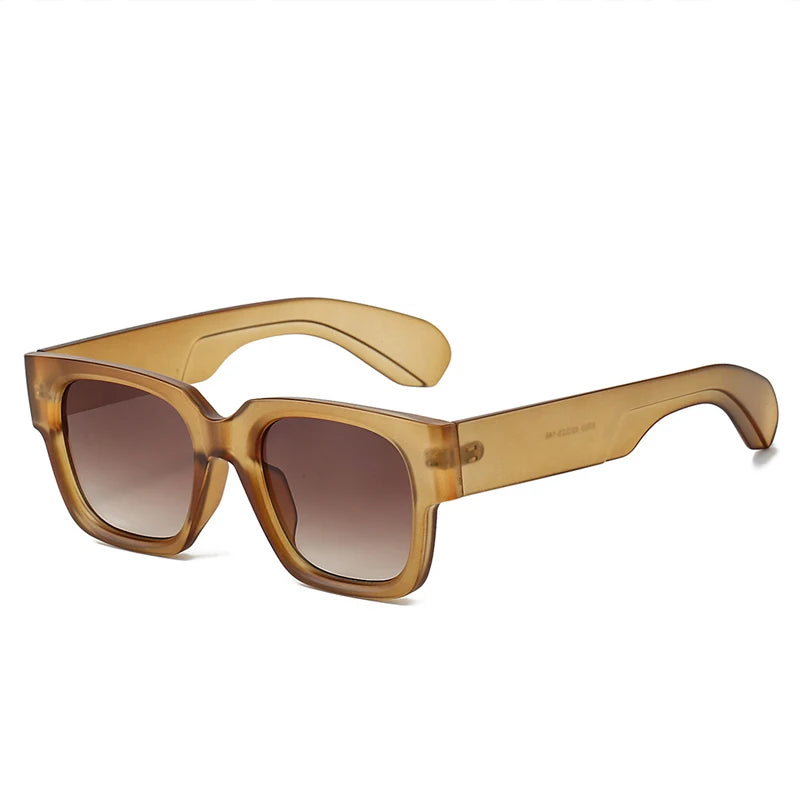 JNPCXI New Square Sunglasses Women Fashion Shades UV400 Men Luxury Gradient Yellow Green Male Female Sun Glasses