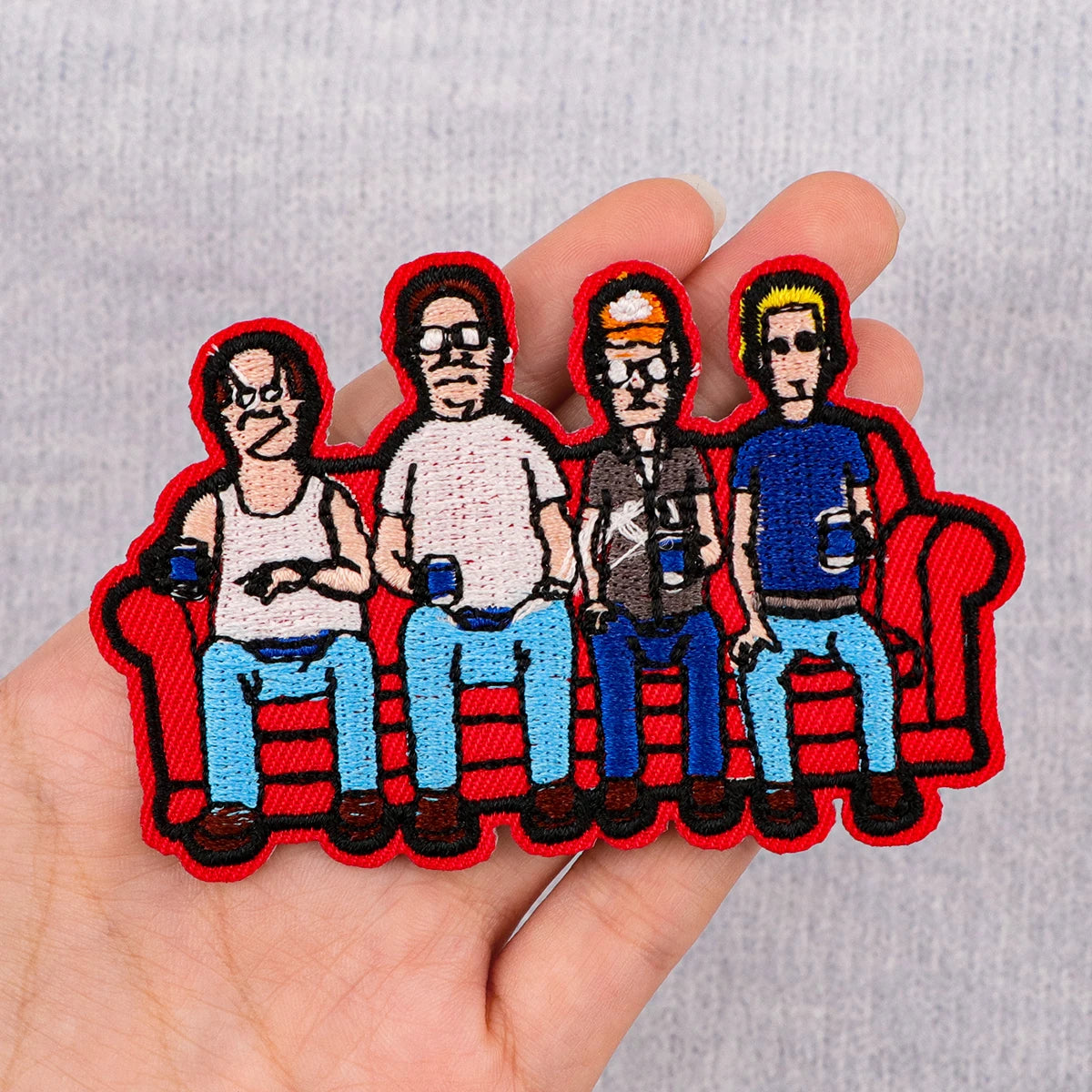 Cartoon Gang of Four Embroidery Patch Funny Iron On Patches for Clothing Thermoadhesive Patches Patches On Clothes Badge DIY Sew