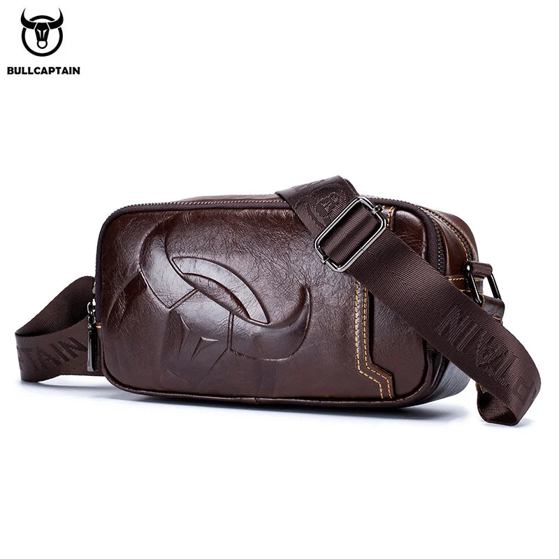 BULLCAPTAIN Brand Men's Crossbody Shoulder Bags High Quality Fashion Male Bages Business Man Messenger Bag Genuine Leather Bag's
