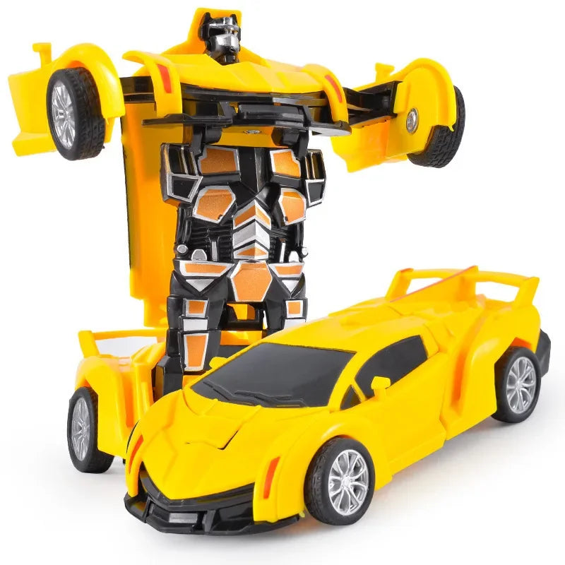 Shape-shifting AutoRobot Car Toy inertial impact one-button puzzle collision