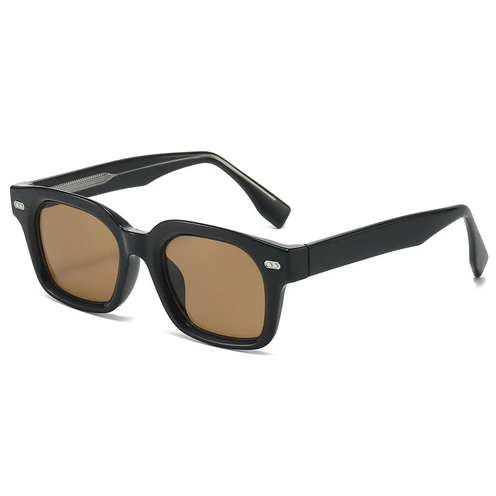 JNPCXI Retro Square Sunglasses for Men WomenVintage Classic Sun Glasses Fashion Stylish Shades with Metal Pins 604475