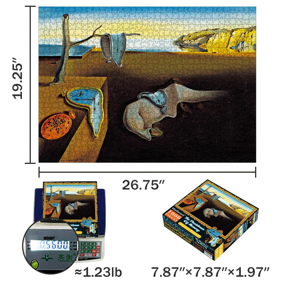 Jigsaw Puzzle 1000 Pieces for Adult Fine Art Collection Toy Salvador Dali The Persistence of Memory