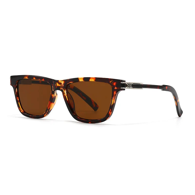 JNPCXI New Square Men Luxury Sunglasses Fashion Gray Gradient Women Shades UV400 Clear Lens Frame