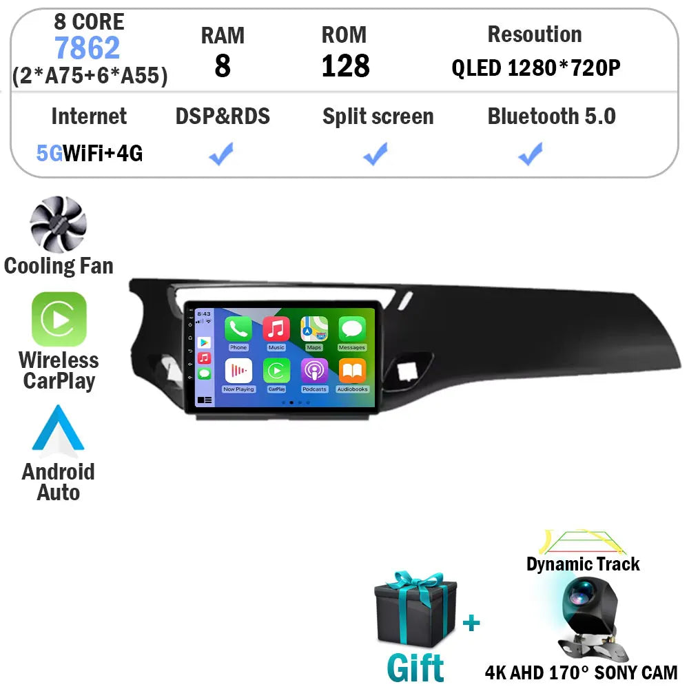 For Citroen C3 DS3 2010 - 2016 Car Radio Carplay GPS Navigation Android 15 Auto BT 5G Wifi Multimedia Player Video No 2din DVD
