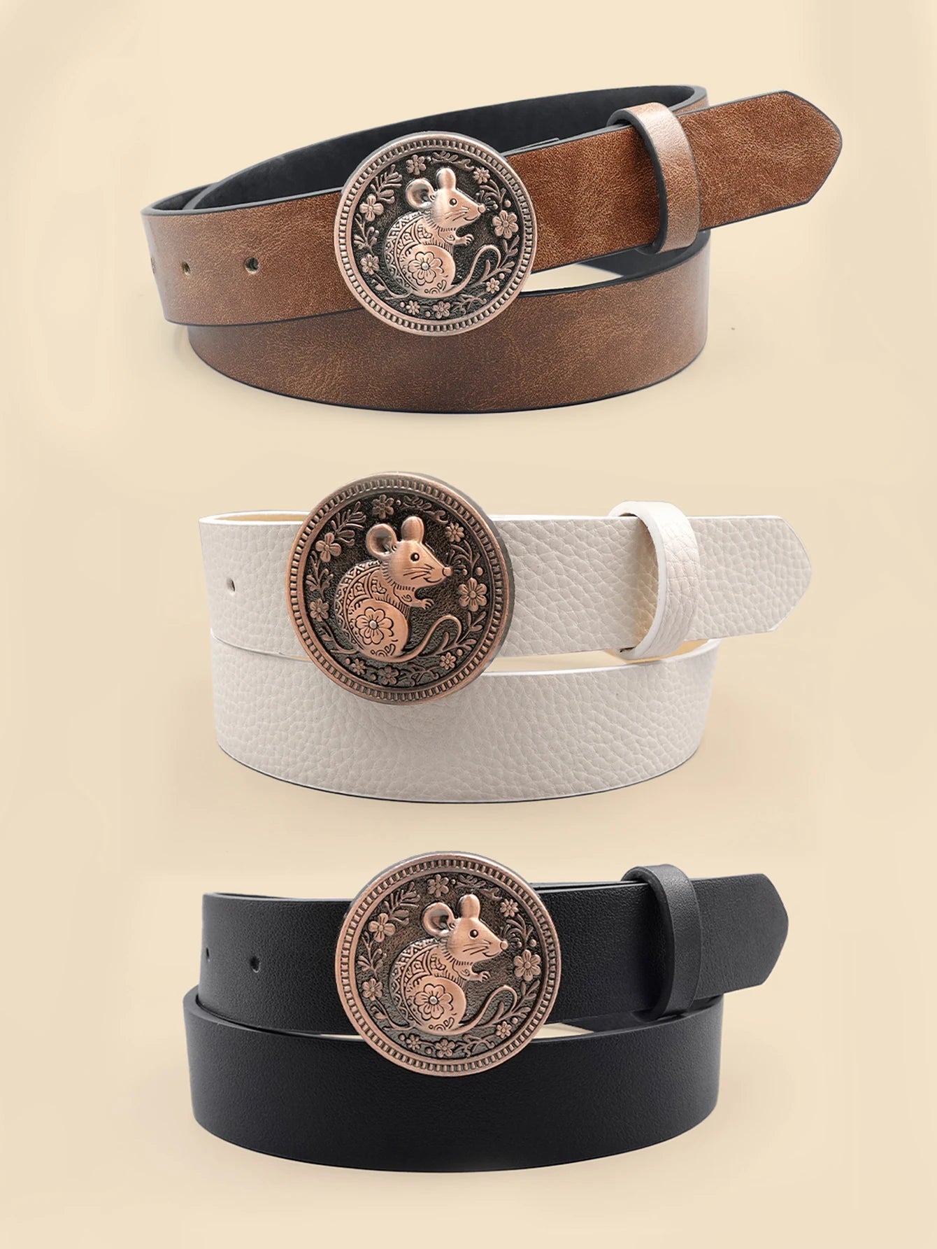 Y2K Street Style Belt - Antique Bronze Carved Buckle, Versatile Waistband for Daily Wear, Dates & Casual Outfits