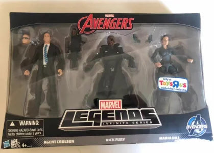 Original Hasbro MARVEL The Avengers AGENT COULSON&NICK FURY&MARIA HILL Anime Figure Model Collection Toy