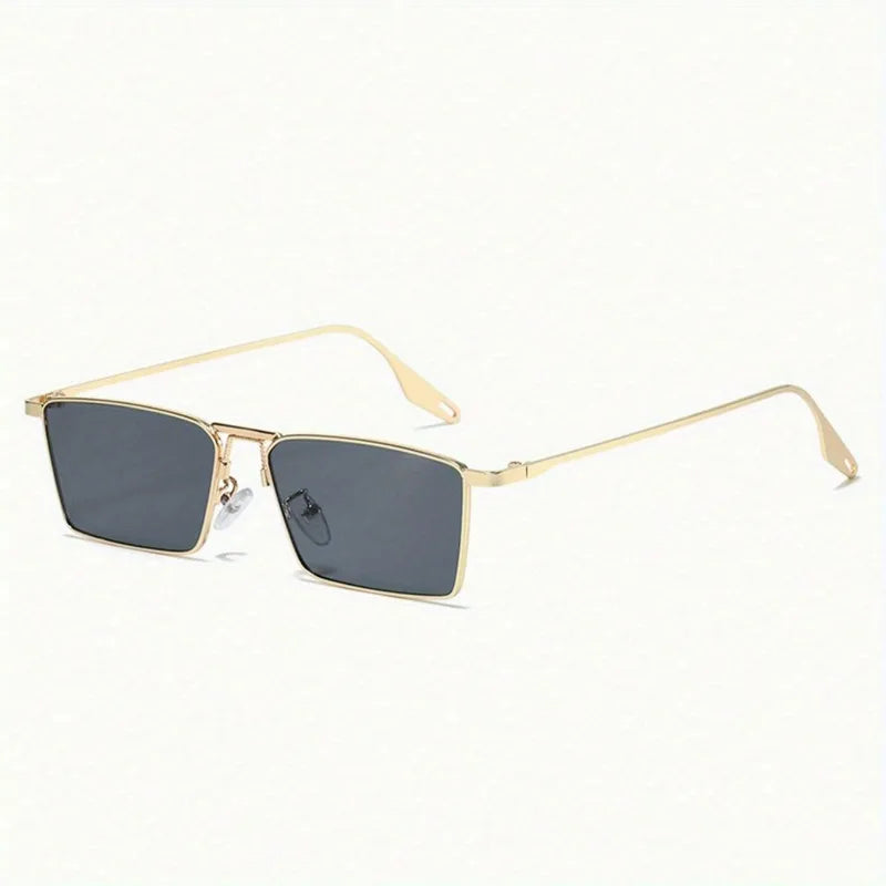 Chic Women's Rectangular Metal Fashion Glasses  for Daily Wear，Commuting, Vacations & College Parties
