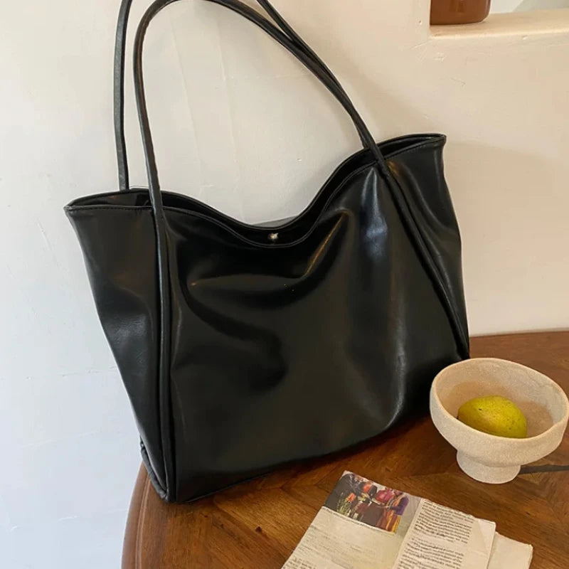 Portable Texture Tote Bag for Women, Shoulder Underarm Bag, Commuting Bag, Large Capacity, Niche Design, Autumn Winter Handbags