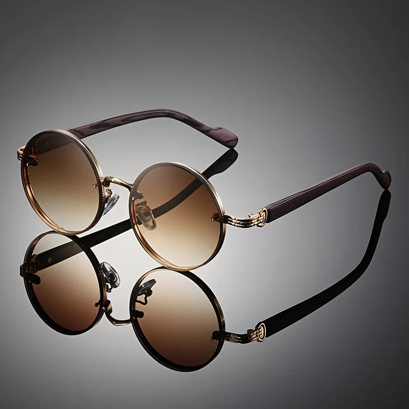 1 Piece of Retro Small Frame Round Punk Simple and Fashionable Men's and Women's Glasses