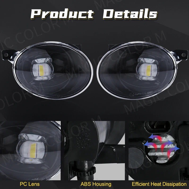 LED Fog Light For VW Volkswagen Golf Hatchback Wagon 2010 2011 2012 2013 2014 Fog Lamp Headlight Front Bumper Car Accessories