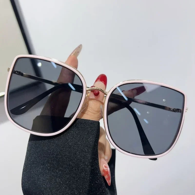 Women'S Large Face Glasses with Black Frame Cat Eye Style Fashion Eyewear