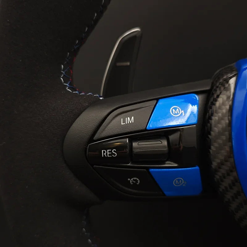 Half Alcantara M1 M2 Button Steering Wheel for BMW Blue Red F01 F07 F10 F11 F15 F16 F20 F22 F30 F31 F32 F34 F36 M3 F80 M4 F82